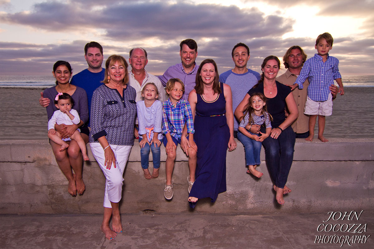 family pictures in mission beach by san diego photographer john cocozza